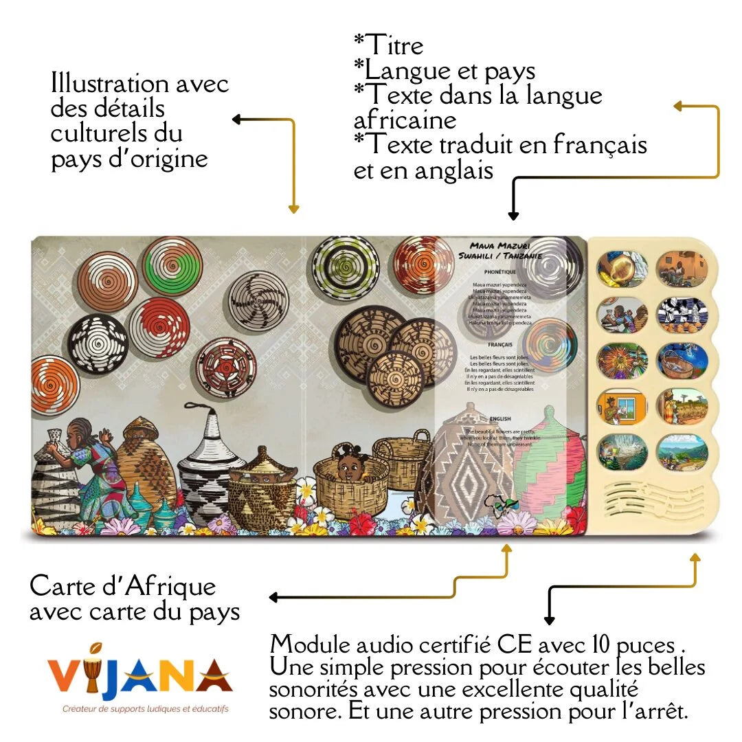 Livre Sonore " Berceuses et comptines d'Afrique "