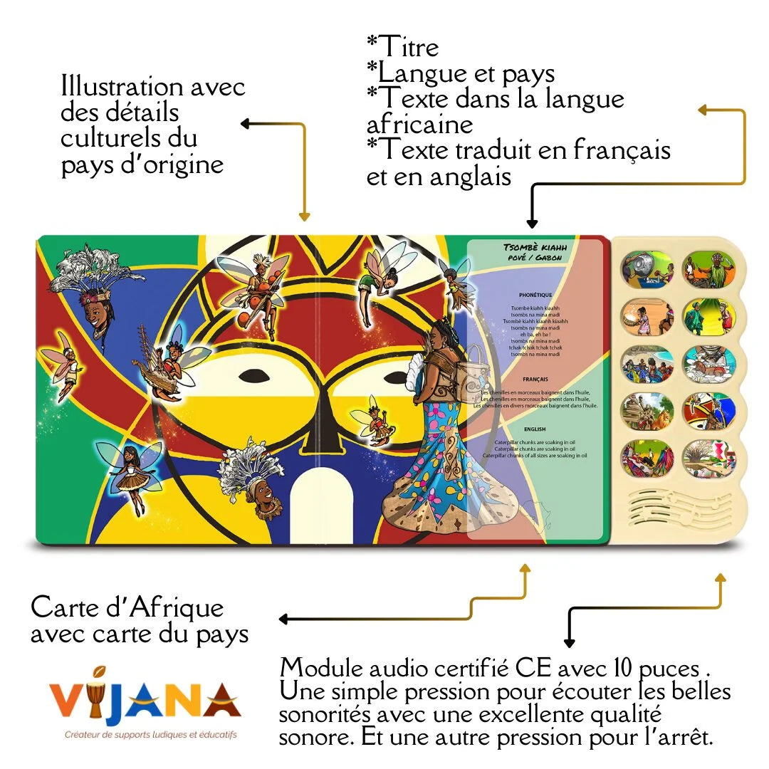 Livre Sonore " Berceuses et comptines d'Afrique "