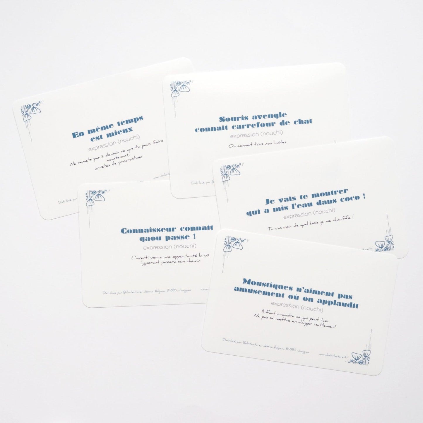 Cartes expressions "NOUCHI" A6 - Lot de 5 - AfrosementKids