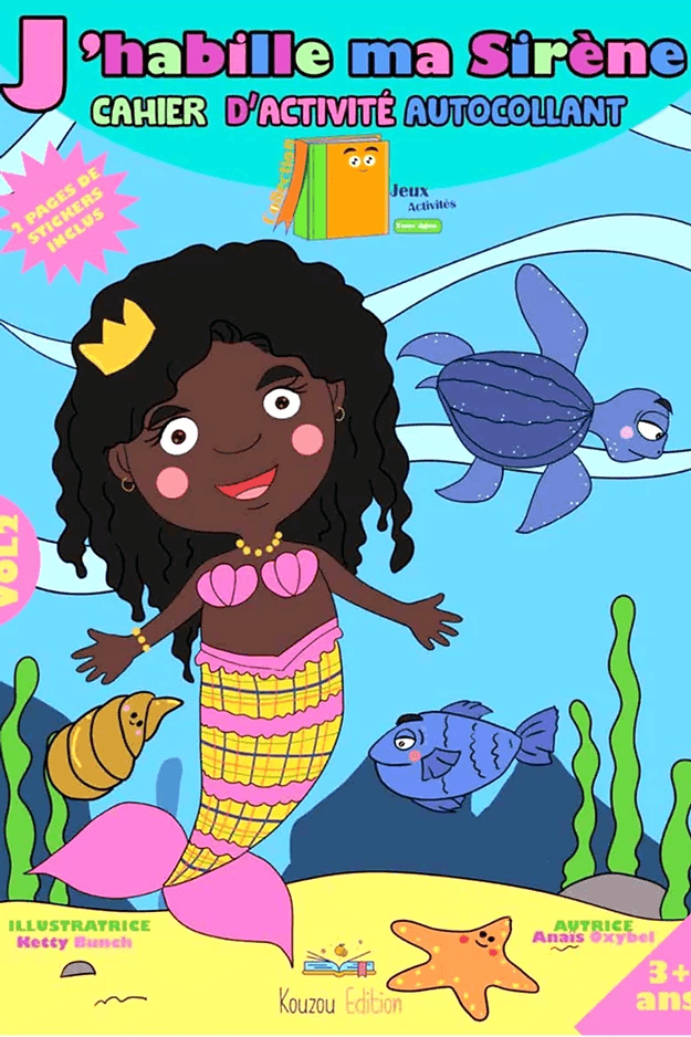 Cahier d'activités " J'habille ma sirène " - AfrosementKids