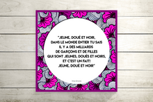 Charger l&#39;image dans la galerie, Toile citation fond en WAX