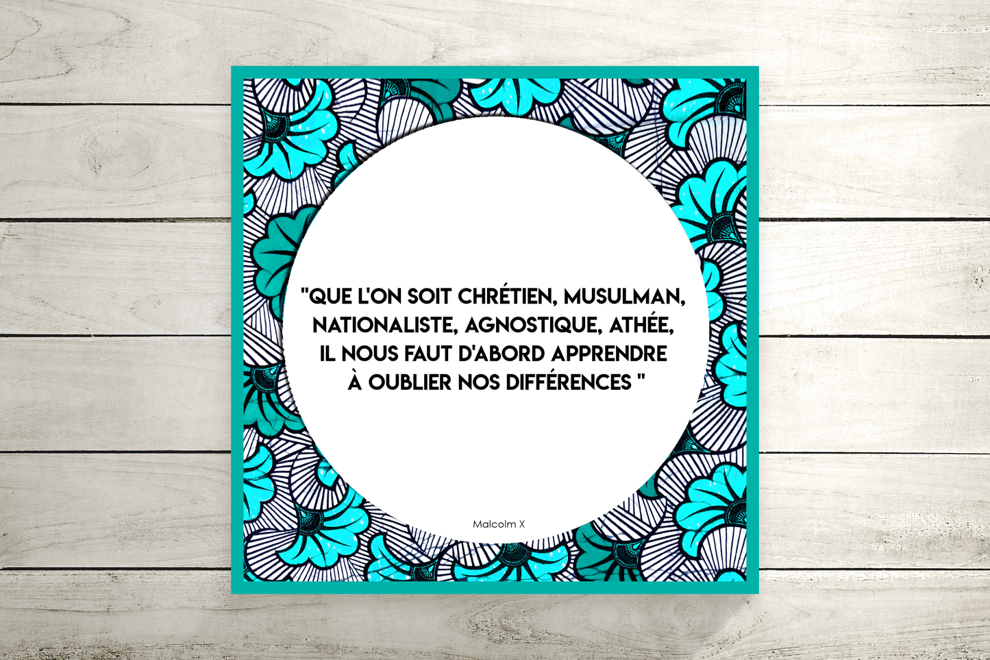 Toile citation fond en WAX - AfrosementKids