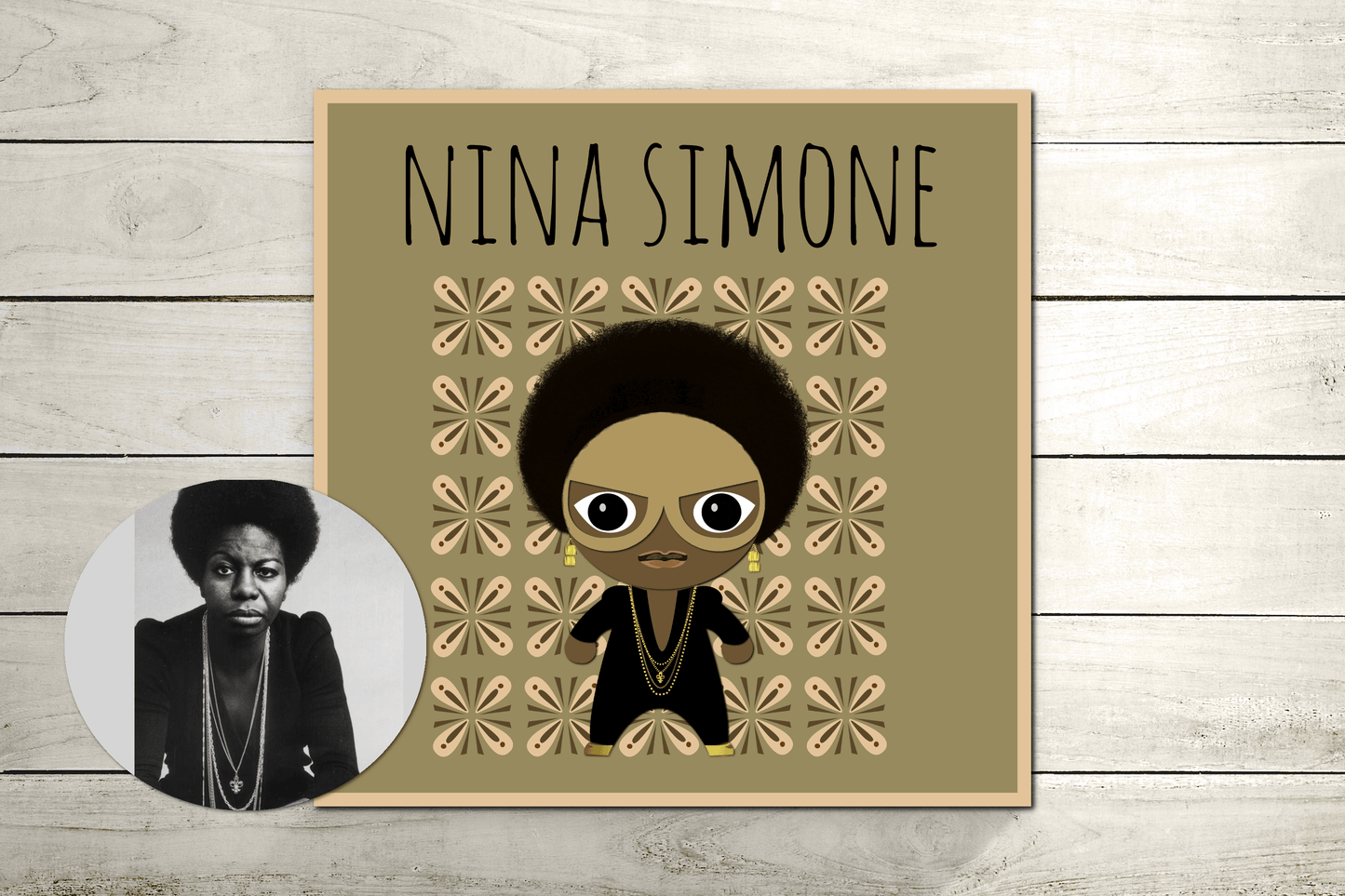 Lot 2 toiles Citation Nina Simone - AfrosementKids