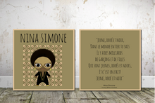 Charger l&#39;image dans la galerie, Lot 2 toiles Citation Nina Simone