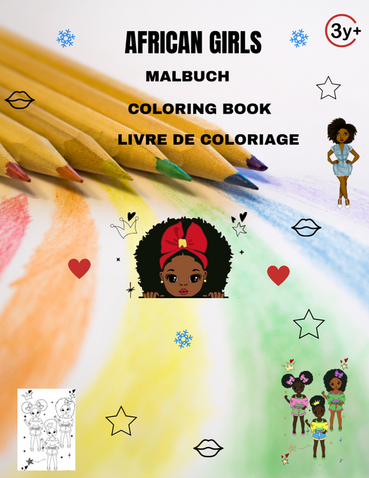 Livre de coloriage African Girls
