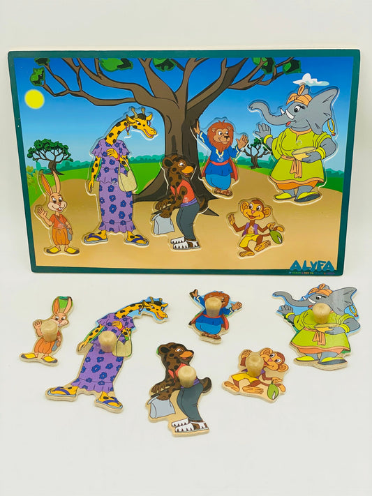Puzzle Ndoumbélane en bois 6 pièces