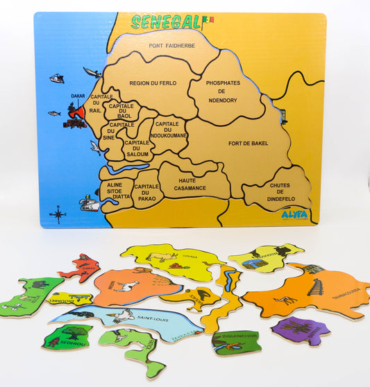 Puzzle carte du Sénégal