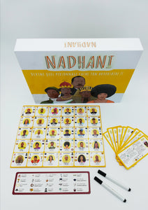 Défiez vos amis ou votre famille avec Nadhani.  Un jeu ludique qui vous fera découvrir l'histoire de personnages passionnants.    Toutes les questions sont posées exclusivement sur les accomplissements de ce personnages illustres. De quoi apprendre tout en s'amusant.   Pour gagner, il faudra être le premier à deviner le personnages de son adversaire. 